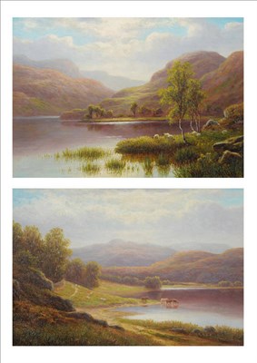 Lot 942 - William Mellor (1851-1931) "Rydal Lake from Loughrigg Side"; "Llyn Ogwen, North Wales" Both signed