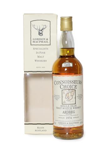 Lot 2156 - Ardbeg 1974 Single Islay Malt Scotch Whisky, Connoisseurs Choice bottling, bottled 1995, 40%...