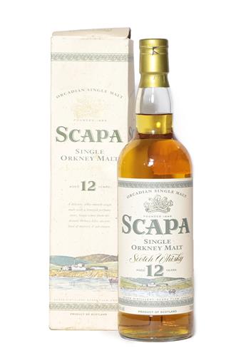 Lot 2160 - Scapa 12 Years Old Single Orkney Malt Scotch Whisky, 40% vol 70cl, in original cardboard sleeve...