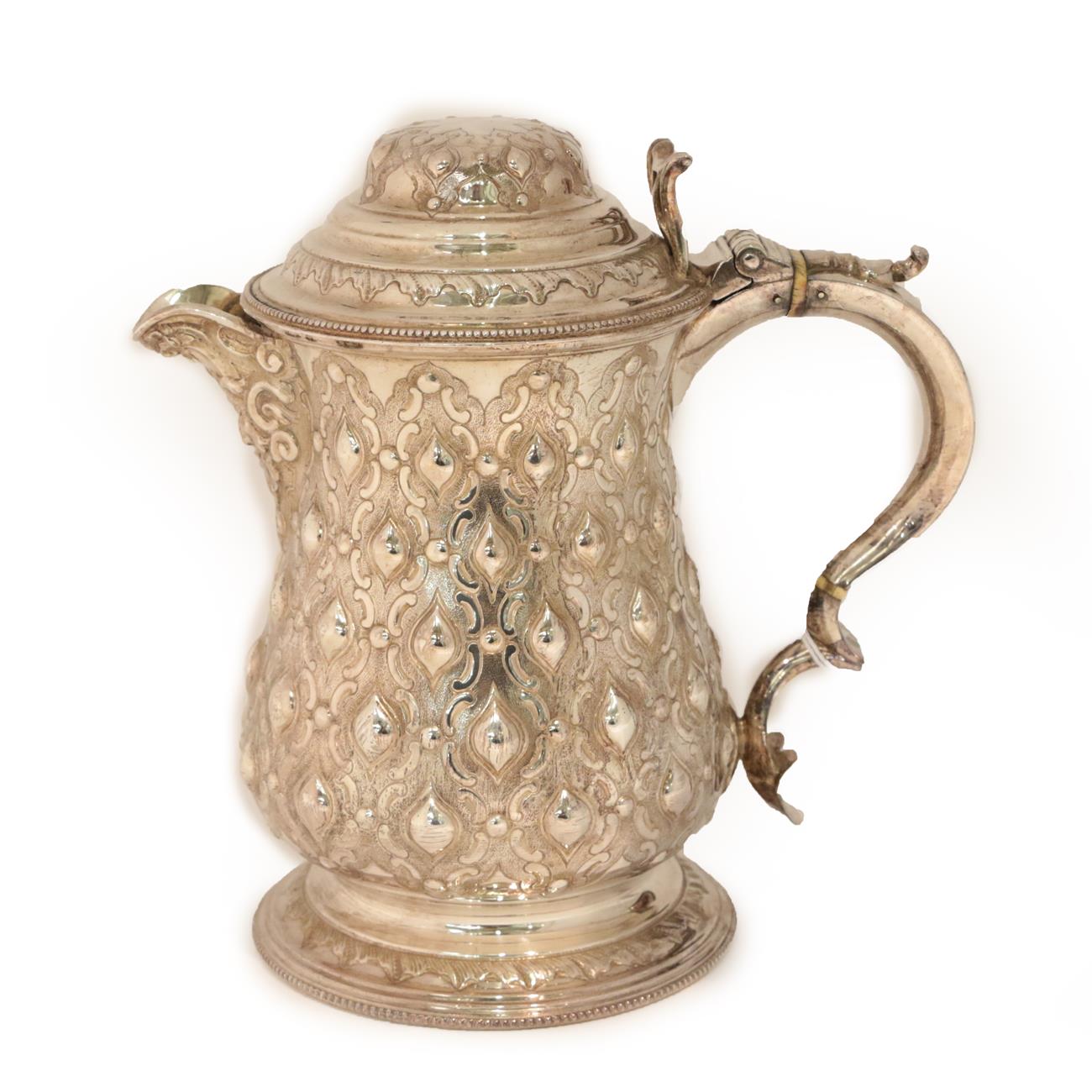 Lot 19 - A Victorian Silver Plate Jug, by Martin Hall and Co., Second Half 19th century, baluster and on...