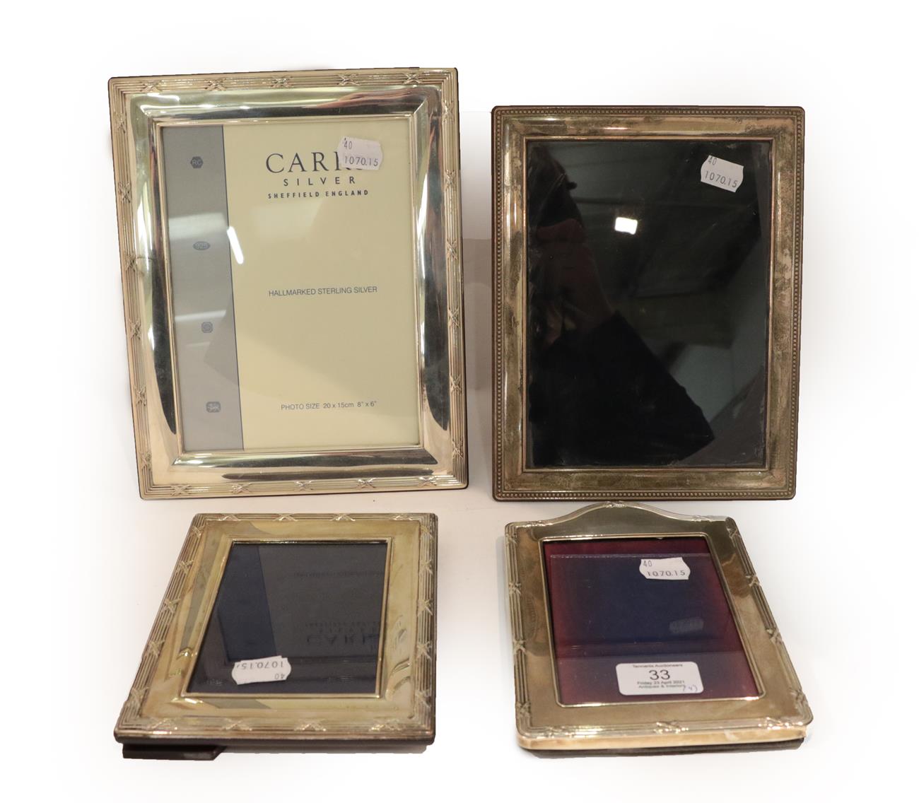 Lot 33 - Four Elizabeth II Silver-Mounted Photograph-Frames, Three by Carrs, Sheffield, 2005, 2008 and 2009