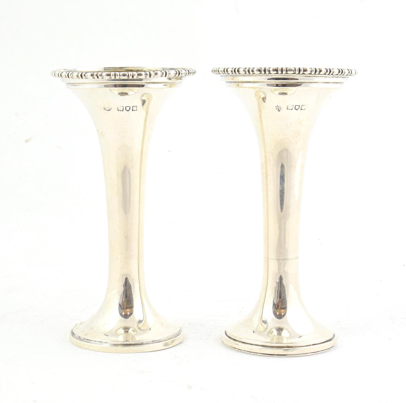 Lot 42 - A Pair of George V Silver Vases, by Horace Woodward and Co. Ltd., London, 1912, Retailed by The...