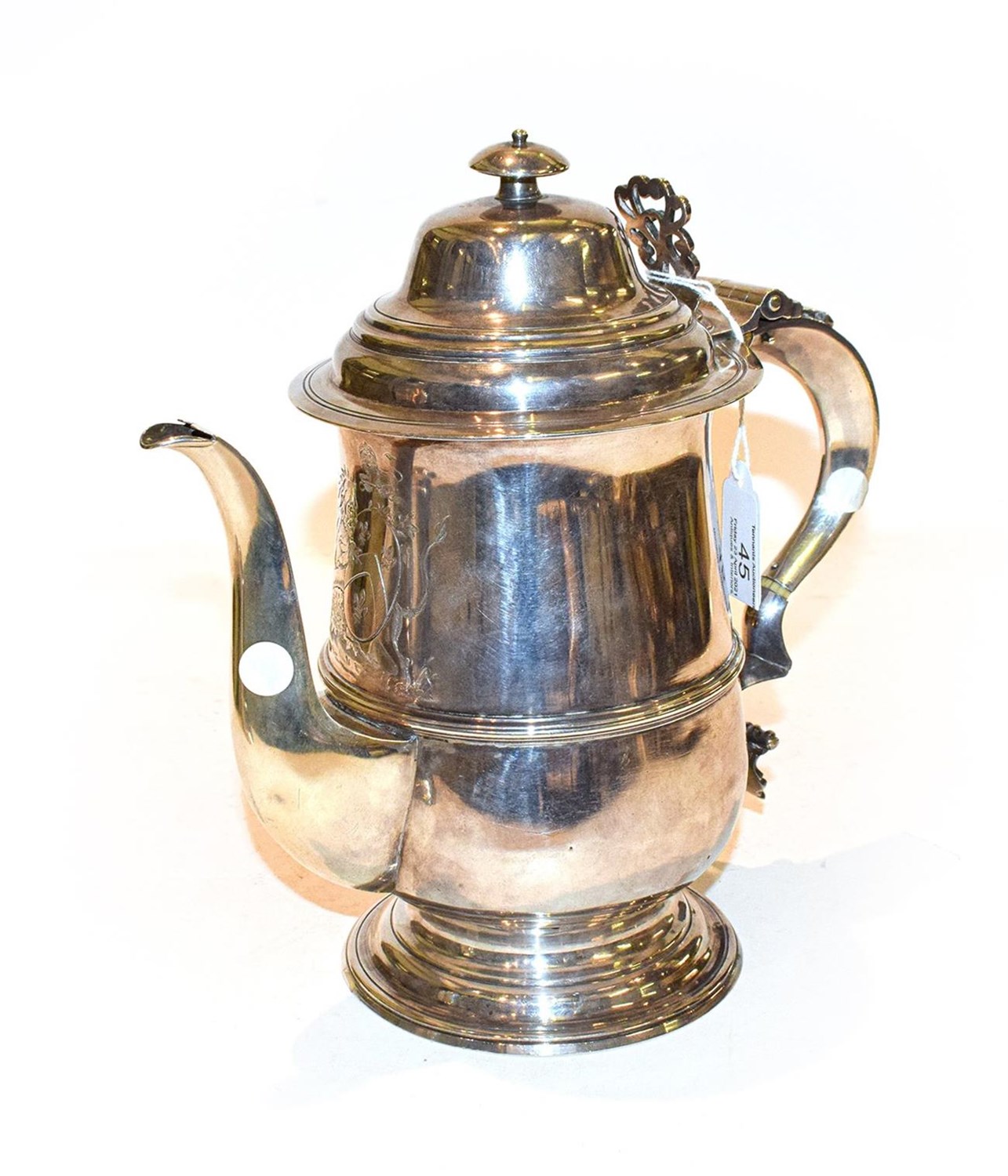 Lot 45 - A Silver Coffee-Pot, With London Assay Office Mark and Case Number 9396 and Cancelled Marks for...