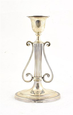 Lot 47 - A Victorian Silver Candlestick, by George Howson, London, 1897 on an oval base, the stem formed...