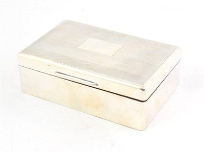 Lot 53 - An Elizabeth II Silver Cigarette-Box, by W. T. Toghill and Co,, Birmingham, 1956, oblong, the...