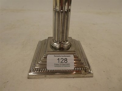 Lot 128 - A George V Silver Hanukkah-Lamp, Maker's Mark NS, Birmingham 1930, on stepped square base and...