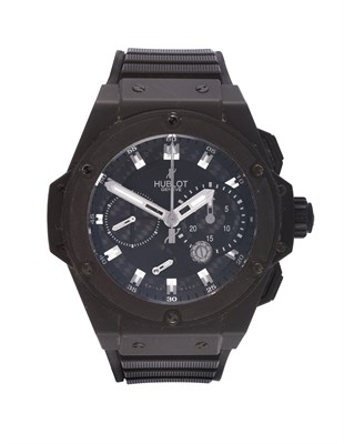 Lot 2167 - A Fine Limited Edition Black Ceramic and Rubber Split Seconds Chronograph Automatic Wristwatch with