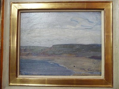 Lot 963 - Mark Senior NPS (1862-1927) Runswick Bay Signed, oil on panel, 18.5cm by 29cm  Provenance:...