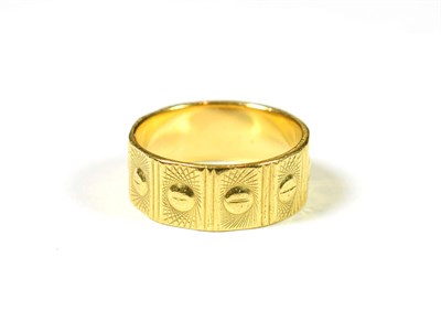Lot 160 - A 22 carat gold band ring, finger size P
