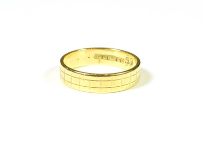 Lot 161 - An 18 carat gold band ring, finger size P
