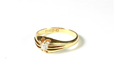 Lot 210 - An 18 carat gold diamond solitaire ring, the round brilliant cut diamond in a yellow claw...