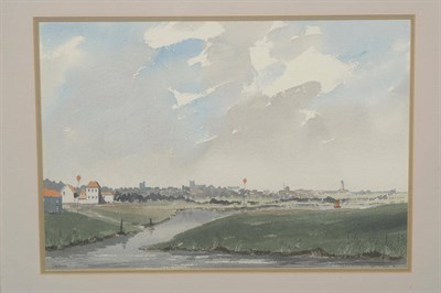 Lot 970 - Geoffrey W. Birks YWS (1929-1993)  Norfolk coastal scene Signed, pencil and watercolour, 31cm...