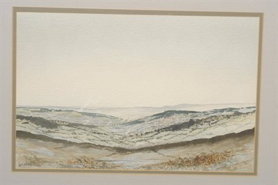 Lot 972 - Geoffrey W. Birks YWS (1929-1993)  View above Huddersfield with Castle Hill in the distance Signed