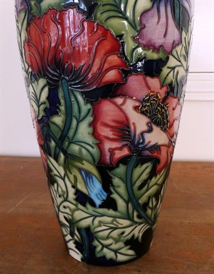 Lot 242 - A large Moorcroft Scarlet Cloud pattern vase, designed by Rachel Bishop, impressed factory...