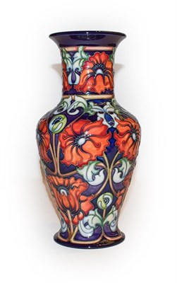 Lot 243 - A Moorcroft Tapestry of Colour pattern vase, shape 00/10, designed by Rachel Bishop, impressed...