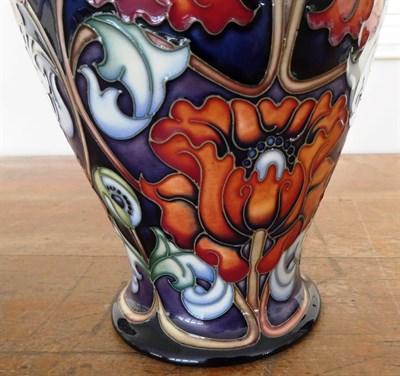 Lot 243 - A Moorcroft Tapestry of Colour pattern vase, shape 00/10, designed by Rachel Bishop, impressed...
