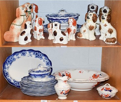 Lot 251 - A Royal Doulton part dinner service Sutherland pattern, a collection of mantel dogs including...