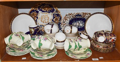 Lot 253 - A quantity of porcelain to include, two Meissen relief moulded dishes, Spode tea and coffee set...