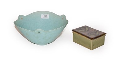 Lot 341 - Peter Lane porcelain bowl and Studio pottery box and cover