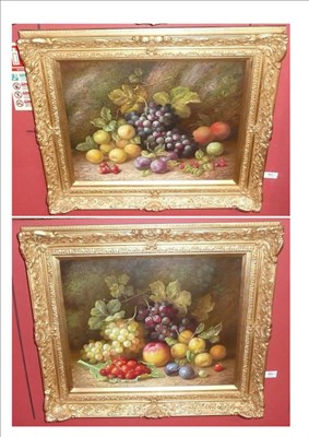 Lot 983 - R...Caspers (20th/21st century)  Still life of fruit against a mossy background; Still life of...