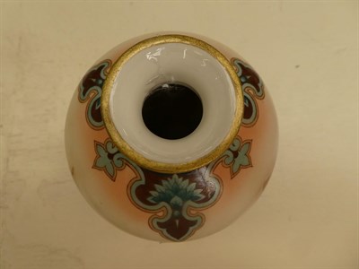 Lot 382 - A Royal Worcester Hadley ware twin-handled pedestal rose bowl enamelled with flowers, 19cm...