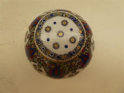 Lot 382 - A Royal Worcester Hadley ware twin-handled pedestal rose bowl enamelled with flowers, 19cm...
