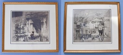 Lot 1105A - William Walcot RBA RE (1874-1943) a matched pair of large etchings of Classical Roman views,...