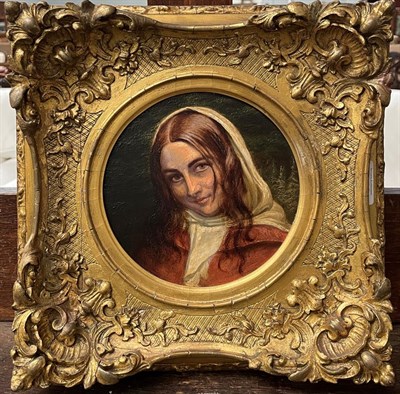 Lot 1123 - Attributed to Henry Harrison Martin (fl.1847-1882) The Gypsy, oil on board, 17cm by 17cm