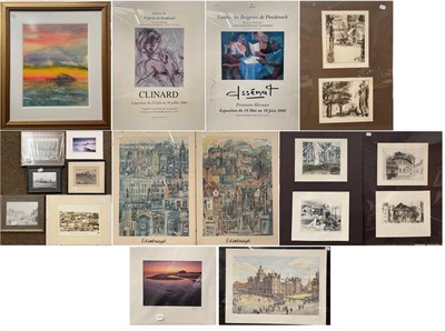 Lot 1126 - A quantity of prints, posters, etchings and reproduction photographs, various sizes (qty)