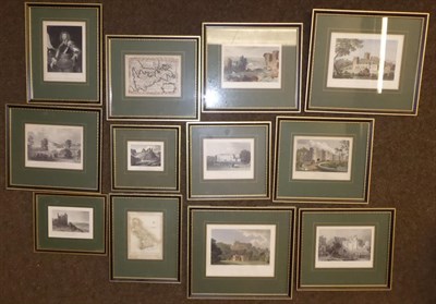 Lot 1140 - 18th century engraving by Nathaniel and Samuel Bucks, a large collection of oil paintings,...