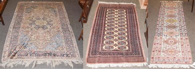 Lot 1158 - A Narrow Ardabil runner, the field with a column of medallions framed by narrow borders, 275cm...