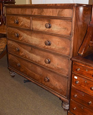 Lot 1199 - A Victorian mahogany chest of drawers, two short over three long with a concealed drawer to the...