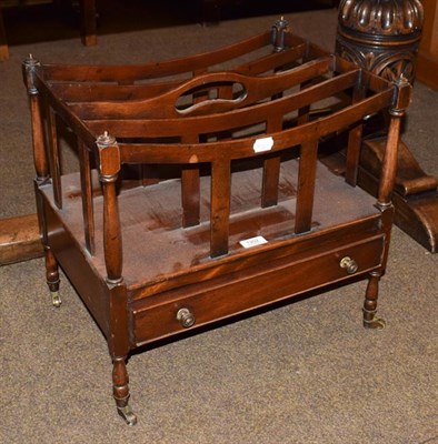 Lot 1202 - A reproduction mahogany four-division Canterbury, 49cm by 36cm by 47cm