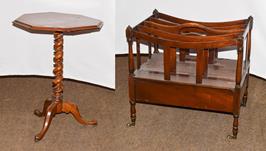 Lot 1203 - A 19th century walnut tripod table with barley twist supports, 59cm