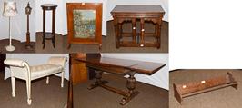 Lot 1204 - An oak refectory dining table with drawer leaves, raised on carved bulbous supports 212cm by...