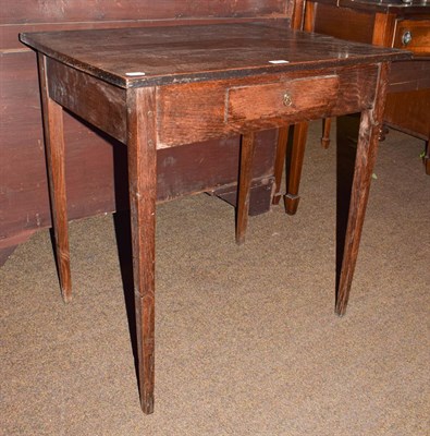 Lot 1226 - A Georgian mahogany single-drawer side table, 76cm by 56cm by 77cm