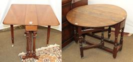 Lot 1279 - A Victorian mahogany Sutherland table, raised on turned supports on brass and pot castors, 83cm...