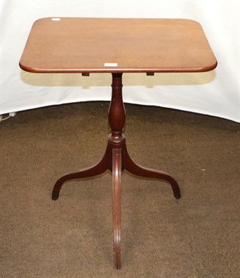 Lot 1282 - A 19th century mahogany tilt-top tripod table, 60cm by 50cm by 72cm