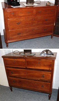 Lot 1343 - A continental three height chest of drawers, 116cms by 48cms by 104cms, together with another...