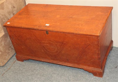 Lot 1376 - A Victorian scumble glazed pine blanket box, 103cm by 51cm by 51cm