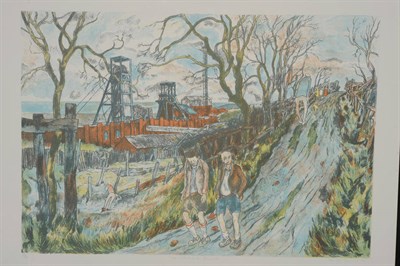 Lot 1024 - Tom McGuinness (1926-2006)  "The Allotments, Easington" Signed artist's proof, limited edition...