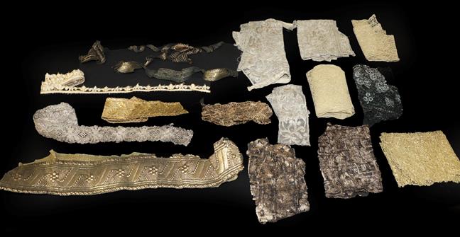 Lot 2018 - Assorted Late 19th/Early 20th Century Trims, including gilt and silver metallic lace trims,...