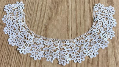 Lot 2030 - 19th Century and Later Honiton Lace, comprising a square collar with scalloped inside edge; pair of