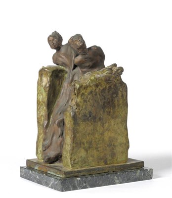 Lot 1033 - Fina C Oliver (b.1958) Spanish: A Bronze Abstract Sculpture, modelled as a male and female...