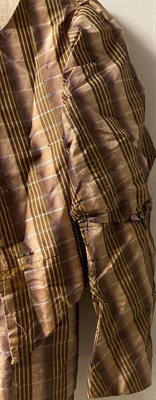 Lot 2067 - Assorted Late 19th/Early 20th Century Ladies' Costume, including a checked silk two piece in brown