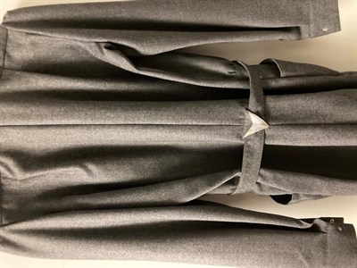 Lot 2093 - Circa 1970-80 Ladies' Costume, comprising a Thierry Mugler grey wool jumpsuit with silver arrow...