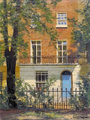 Lot 1041 - David Shepherd RA (b.1931)  57 Brompton Square, London Signed, oil on canvas, 31cm by 23cm