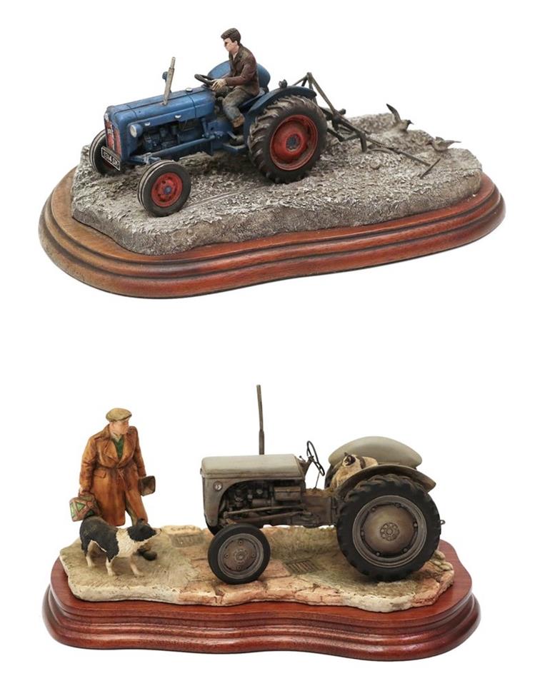 Lot 8 - Border Fine Arts 'An Early Start', model No. B JH91; together with 'Ridging Up Start' (Ford Dexta)