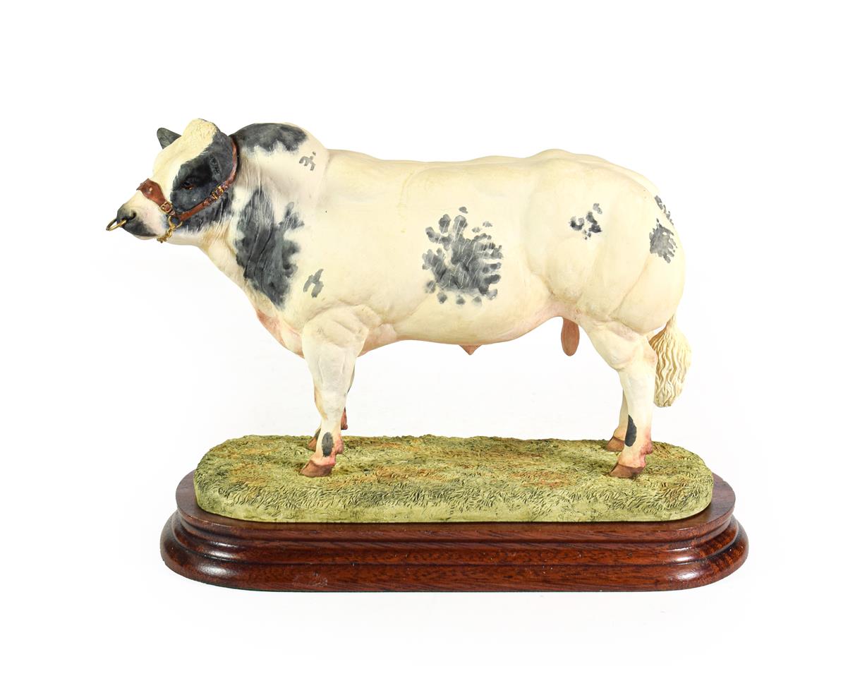 Lot 14 - Border Fine Arts 'Belgian Blue Bull' (Style One), model No. B0406 by Ray Ayres, limited edition...