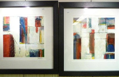 Lot 1043 - Starlie Sokol-Holne (American, b.1958)  Abstracts Signed in pencil, numbered 1/1 and E.V, mixed...